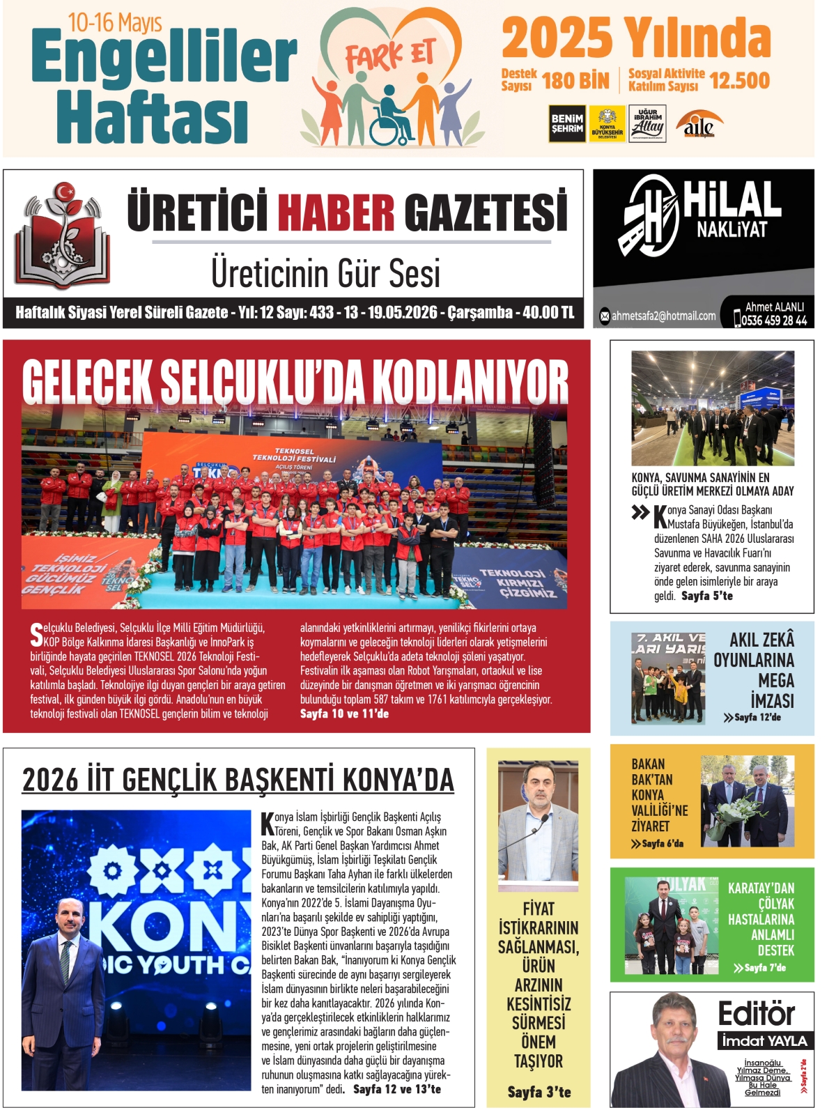ÜRETİCİ HABER GAZETESİ 13.05.2026