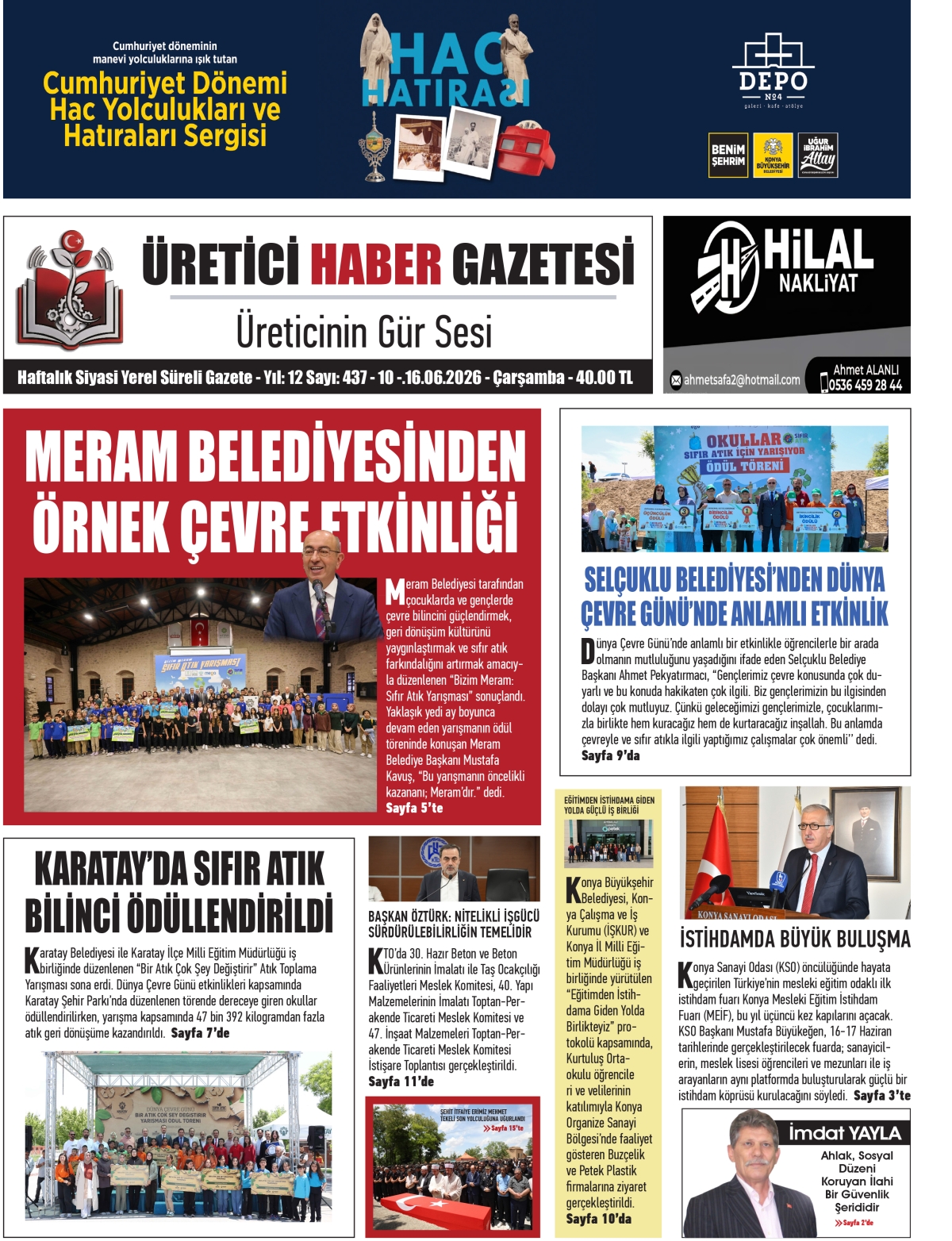 ÜRETİCİ HABER GAZETESİ 10.06.2026