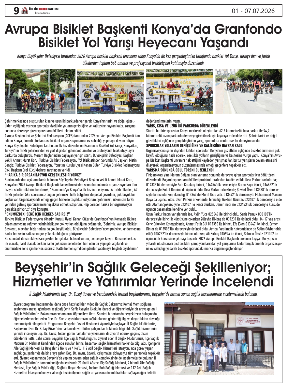 ÜRETİCİ  HABER  GAZETESİ  01.07.2026