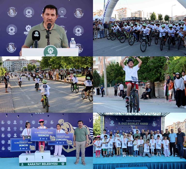 Karatay'da Düz Bisiklet Yarışında Şampiyonlar Belli Oldu