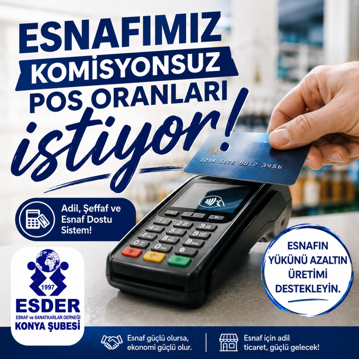 Yüksek POS Komisyonları Esnafımızı Zorluyor