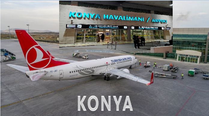 Konya Havalimanı Ağustos Ayında 115.268 Yolcuya Hizmet Verildi
